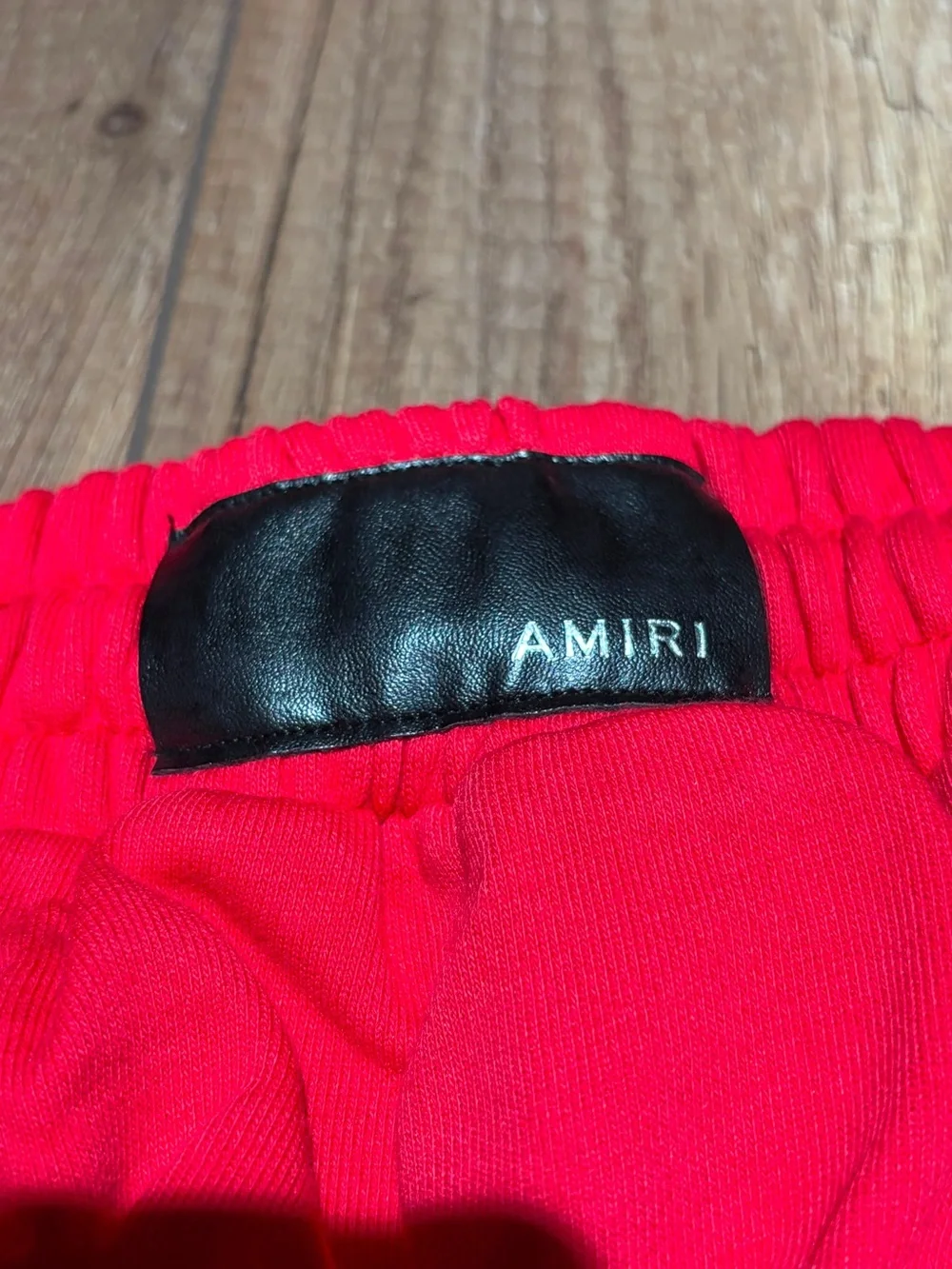 Amiri Mens Red Spotted Shorts White Logo Drawstring Shorts Brand New